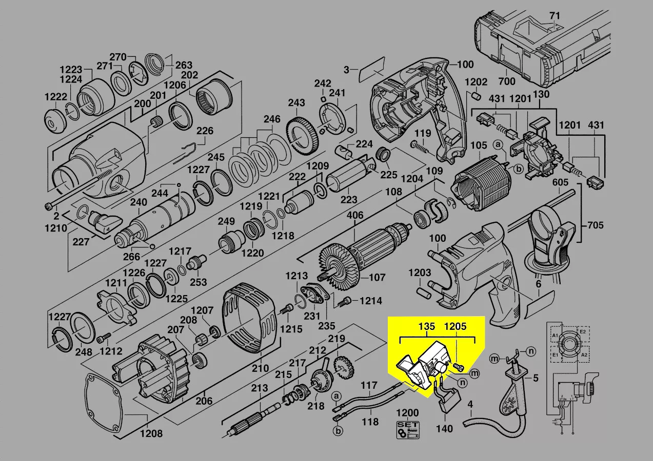 Interrupteur variateur réf. 4931382238 AEG